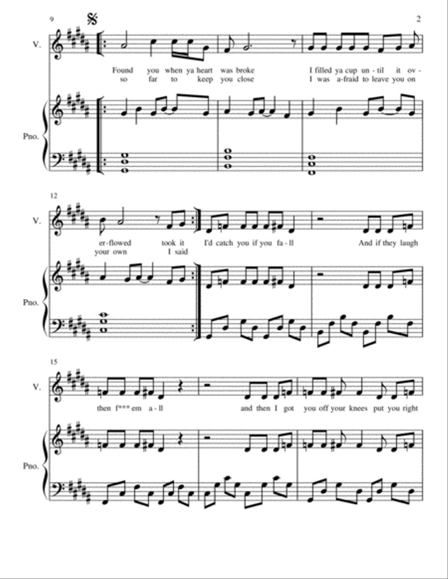 Without Me Voice scores gallery preview page 2