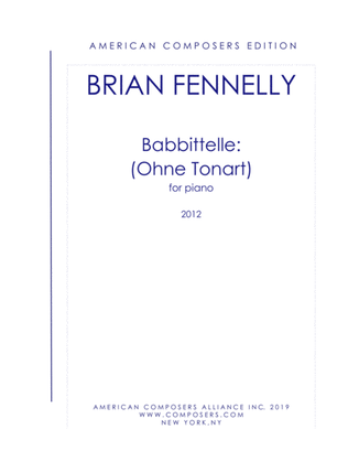 [Fennelly] Babbittelle (Ohne Tonart)