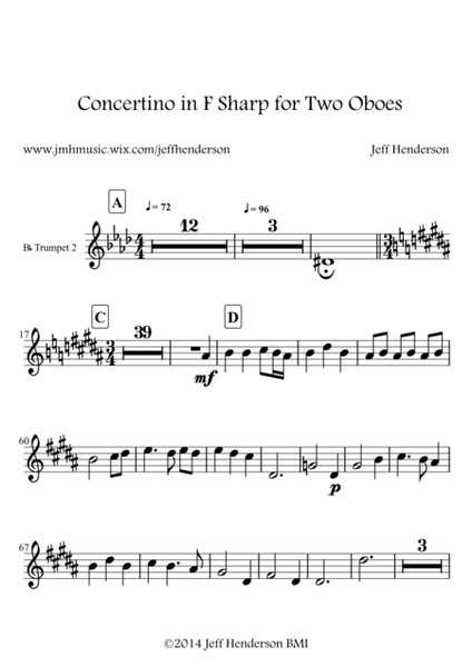 Concertino in F Sharp for Two Oboes image number null