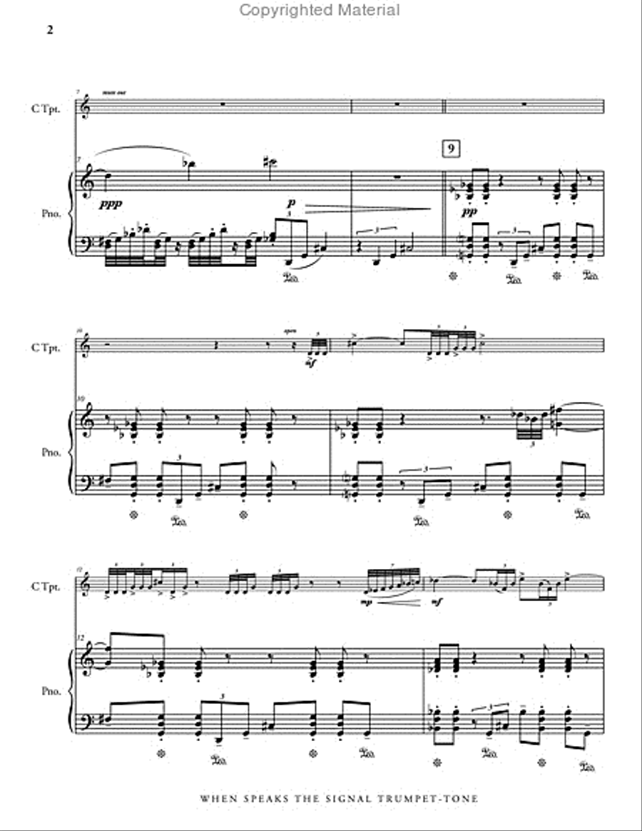 When Speaks the Signal-Trumpet Tone (piano reduction) Flugelhorn scores gallery preview page 3