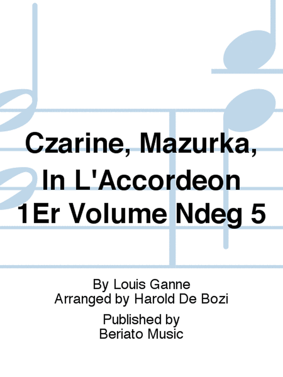 Czarine, Mazurka, In L'Accordeon 1Er Volume N° 5