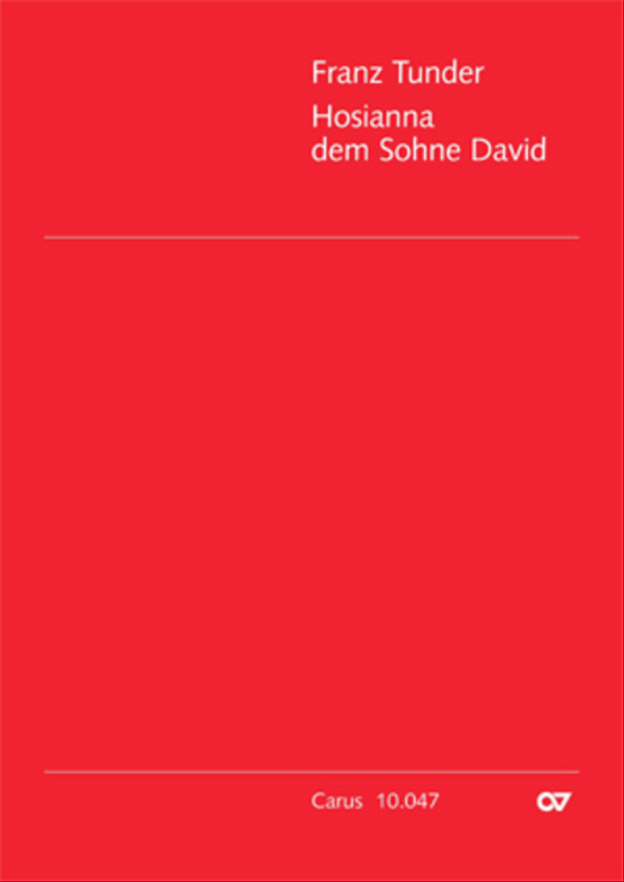 O hosanna, thou Son of David (Hosianna dem Sohne Davids) SSATB scores gallery preview page 1