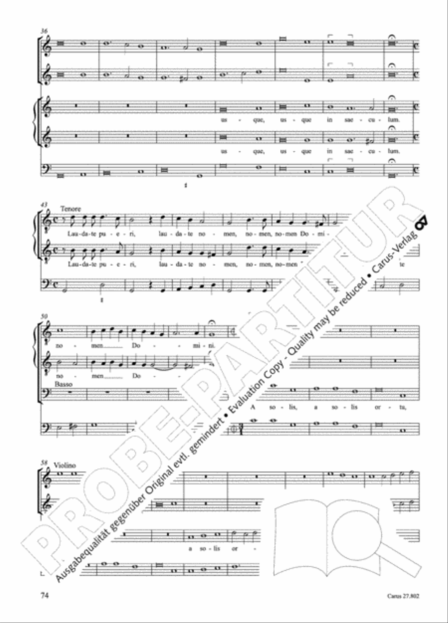 Salmi I (Selva morale e spirituale) Collection / Songbook scores gallery preview page 99