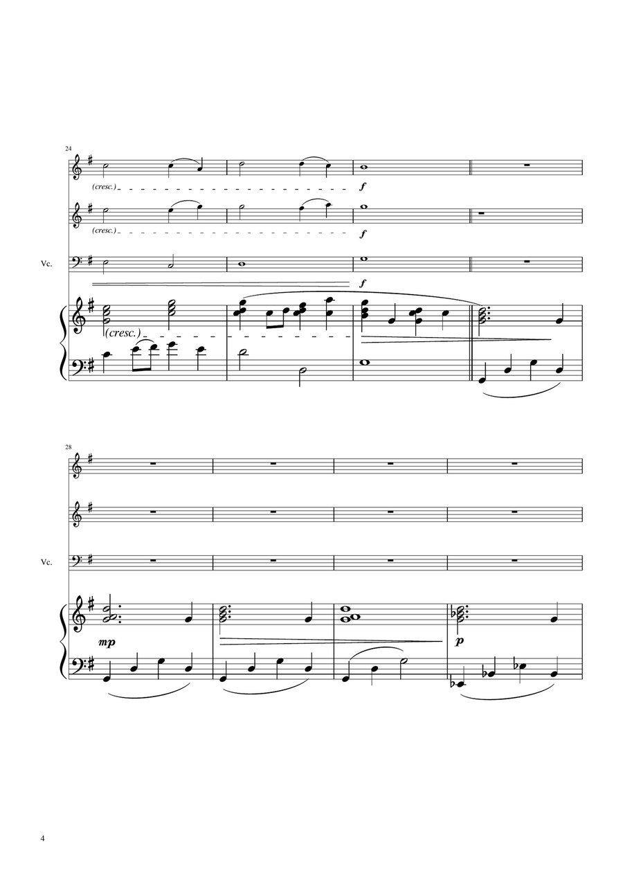 It Is Well with My Soul - Two Violins and Cello with Piano Accompaniment String Duet scores gallery preview page 5