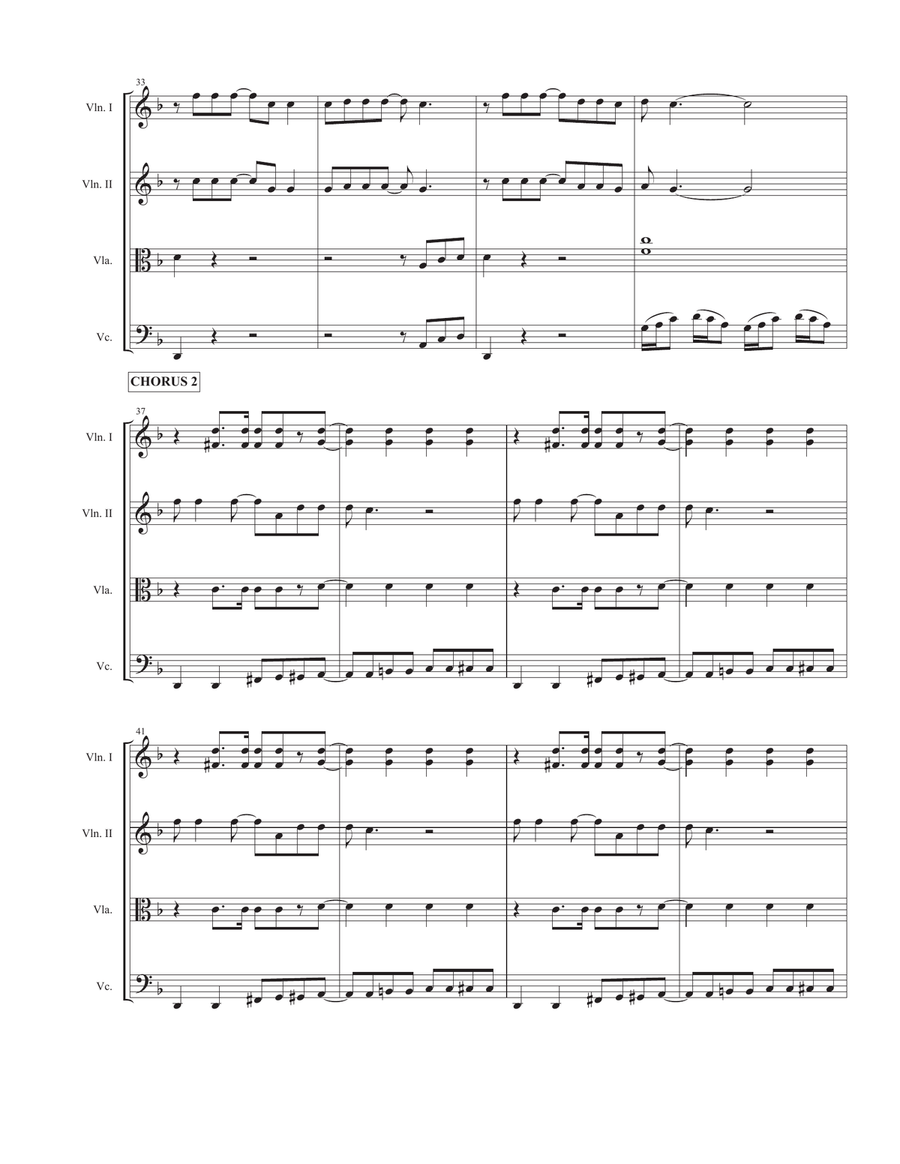 Fire Fire String Quartet scores gallery preview page 4