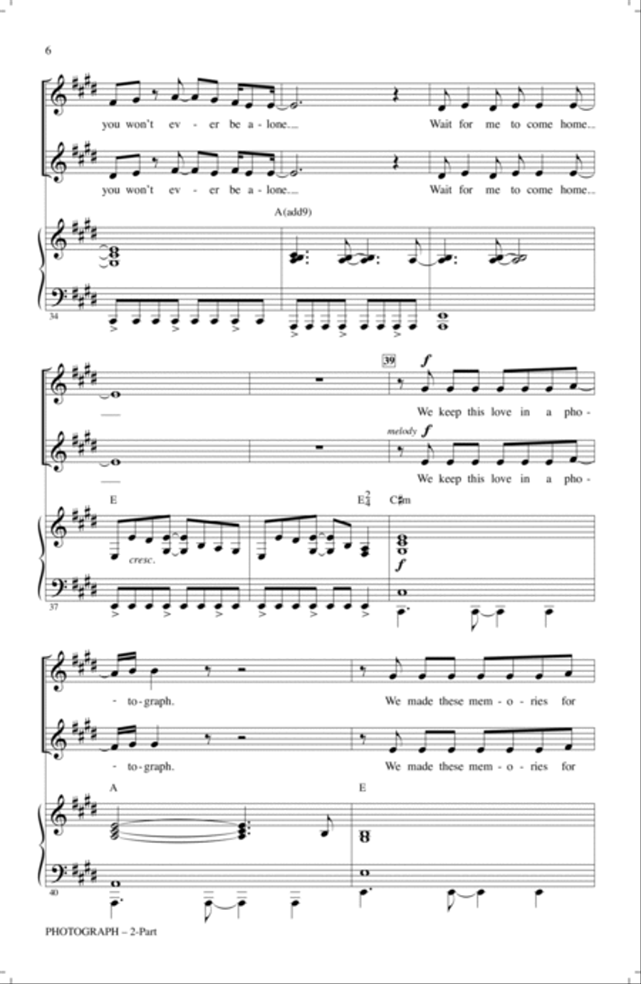 Photograph (arr. Mark Brymer) 2-Part scores gallery preview page 5