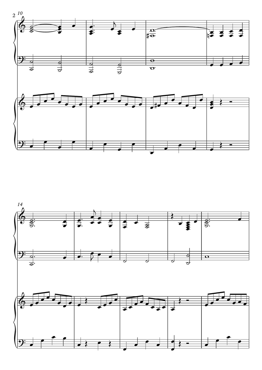 Danny Boy (The Londonderry Air) - 2 Pianos 4 hands Piano Duet scores gallery preview page 2