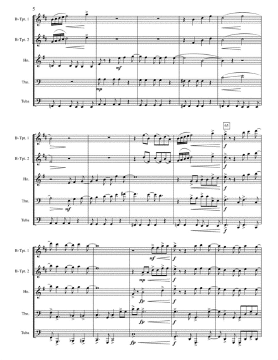 25 Or 6 To 4 25 Or 6 To 4 Brass Quintet scores gallery preview page 5