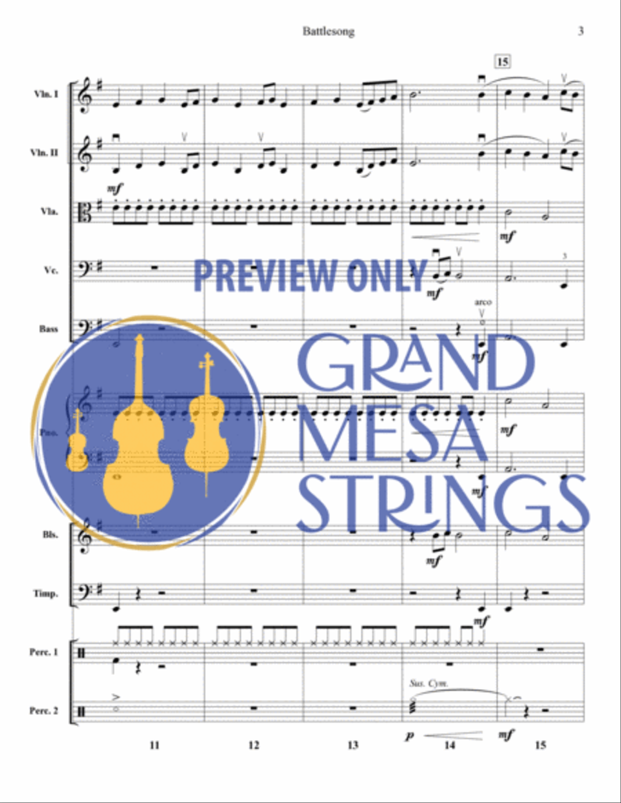 Battlesong String Orchestra scores gallery preview page 4