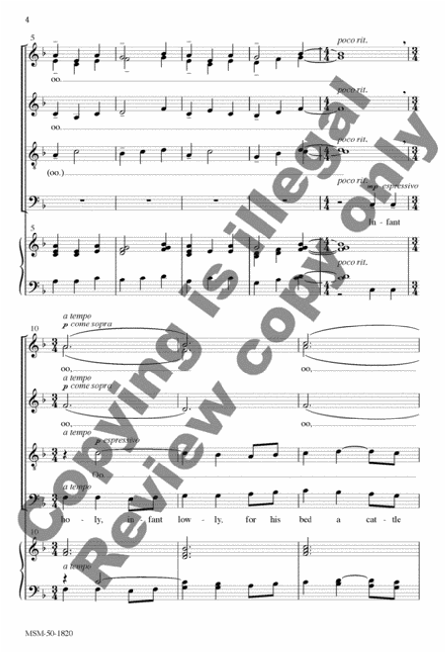 Infant Holy, Infant Lowly Divisi scores gallery preview page 3