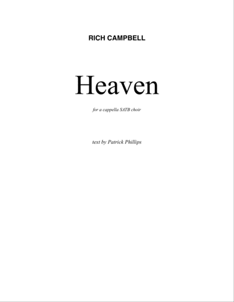 Heaven 4-Part scores gallery preview page 1