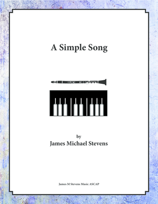 Book cover for A Simple Song - Clarinet & Piano