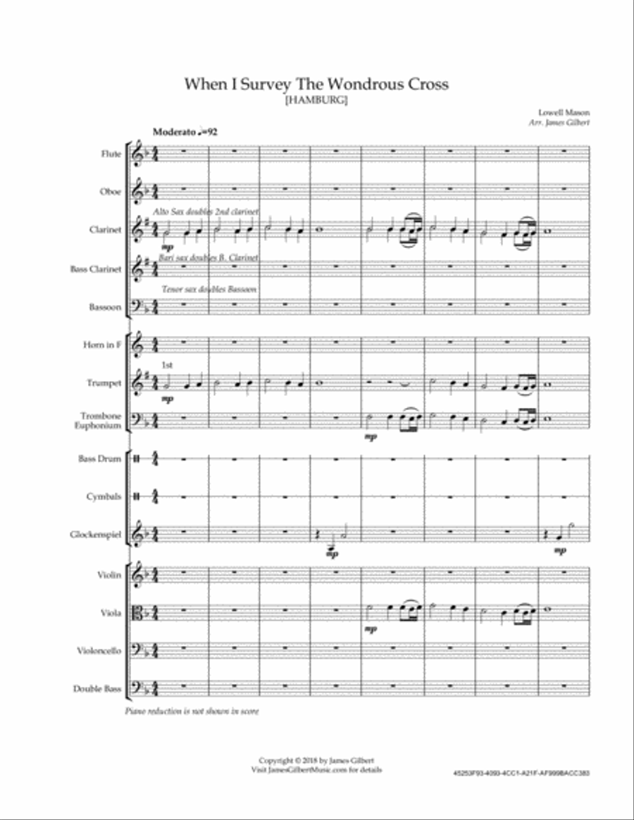 When I Survey The Wondrous Cross Full Orchestra scores gallery preview page 4
