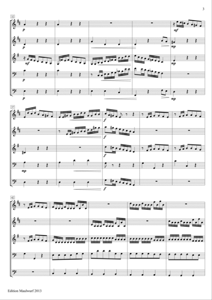 Concerto in C Brass Quintet scores gallery preview page 5