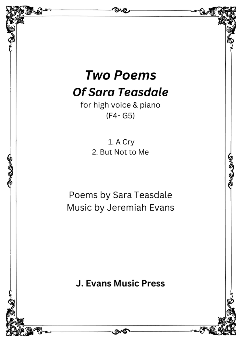 Two Poems of Sara Teasdale image number null