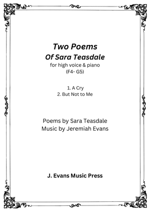 Two Poems of Sara Teasdale