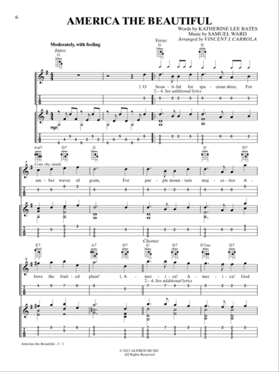 Just for Fun -- Patriotic Songs for Mandolin Mandolin scores gallery preview page 4