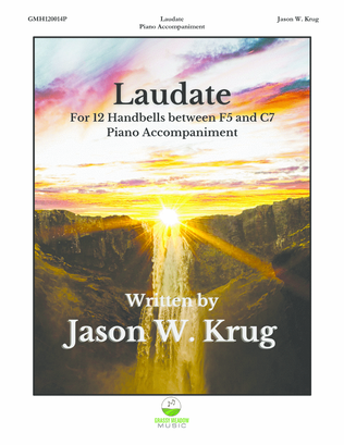 Book cover for Laudate (piano accompaniment to 12 handbell version)