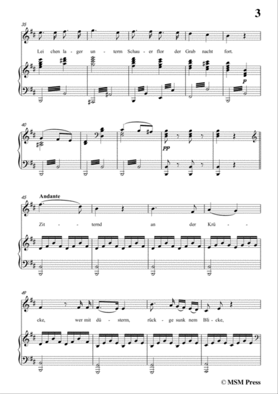 Schubert-Eine Leichenphantasie,D.7,in e minor,for Voice&Piano Voice scores gallery preview page 5