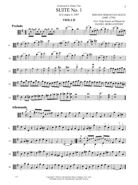 Cello Suites Nos. 1-3, S. 1007-1009, Viola Ii Part (Accompaniment Ad Libitum)