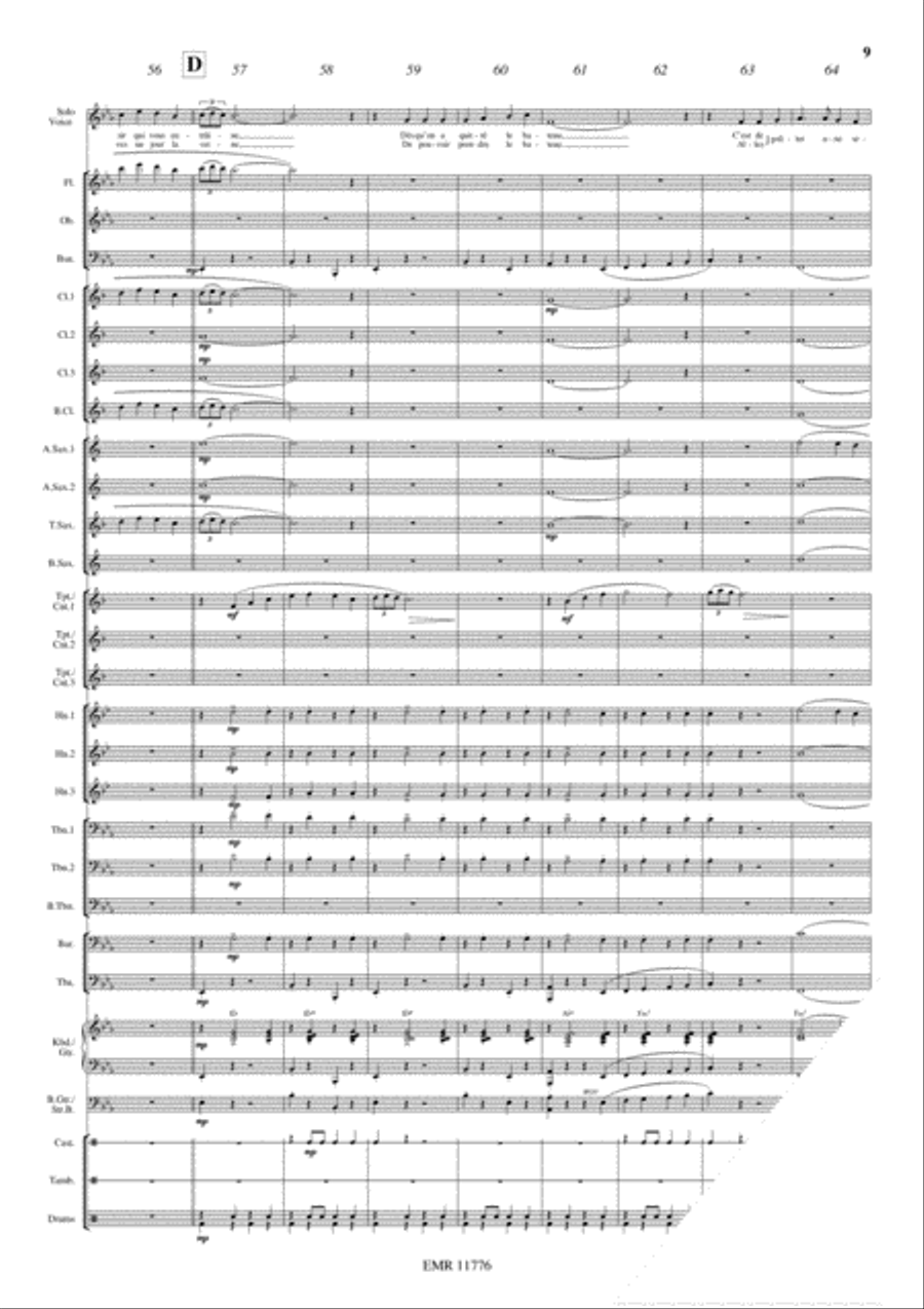 Le Chanteur de Mexico Concert Band scores gallery preview page 10