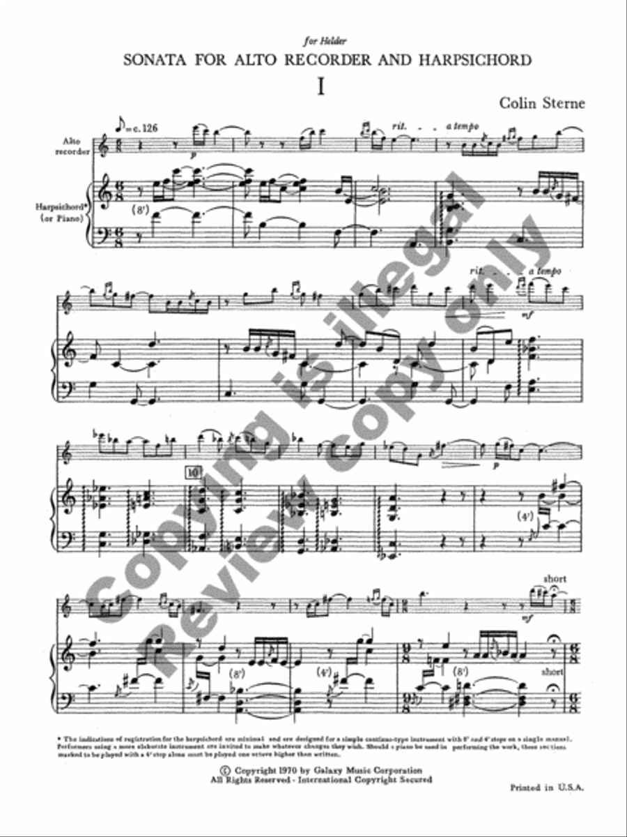 Sonata Recorder scores gallery preview page 3