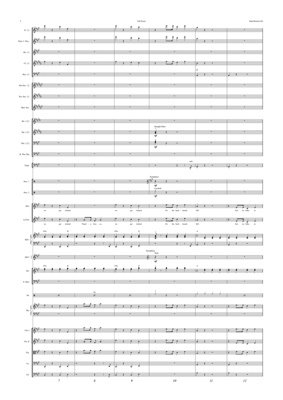 It's The Hard-Knock Life Full Orchestra scores gallery preview page 2