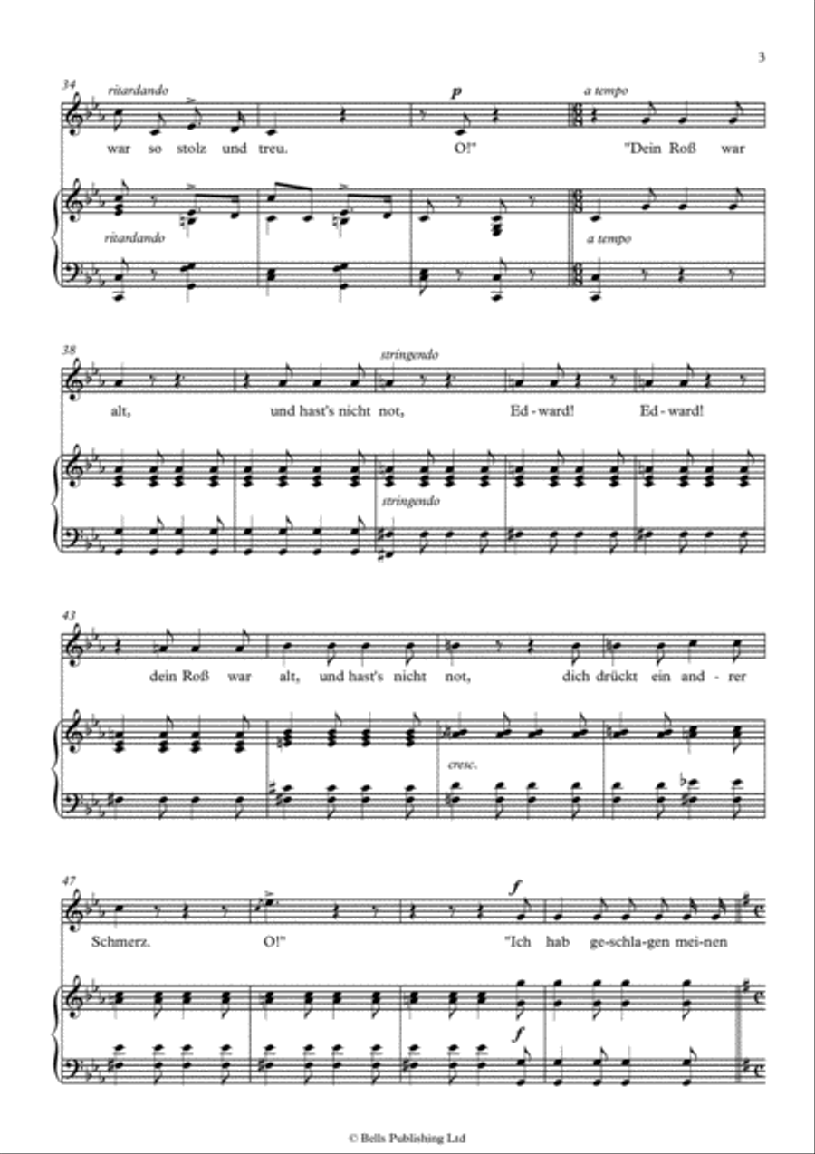 Edward, Op. 1 No. 1 (C minor) Voice Solo scores gallery preview page 3