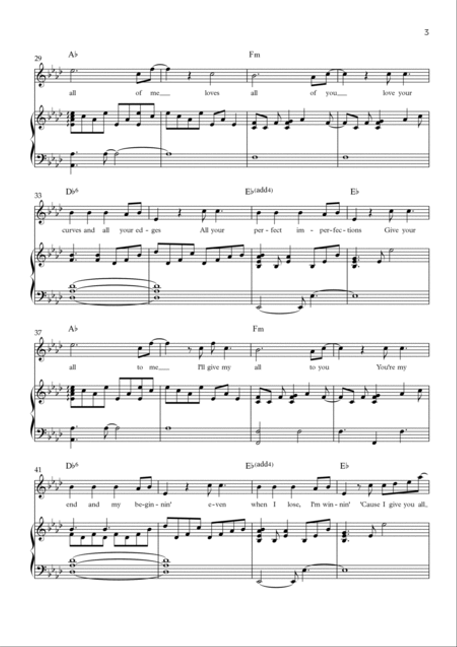 All Of Me Voice scores gallery preview page 3