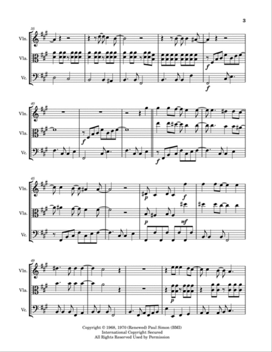 Mrs. Robinson Mrs. Robinson String Trio scores gallery preview page 3