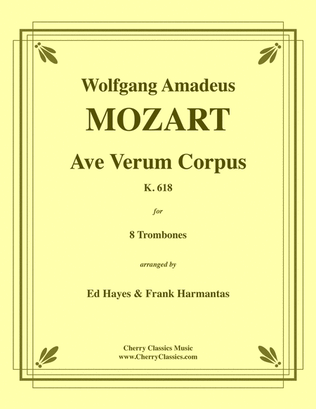 Book cover for Ave Verum Corpus, K. 618 for 8 Trombones