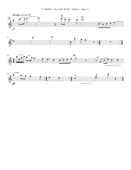 Carols (A Cantata for Congregation and Choir) (String Quartet) - Violin 1