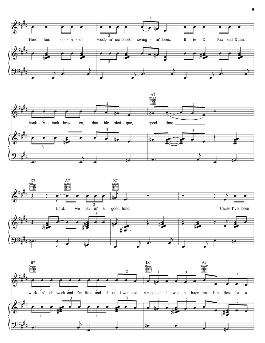 Good Time Piano, Vocal, Guitar scores gallery preview page 5