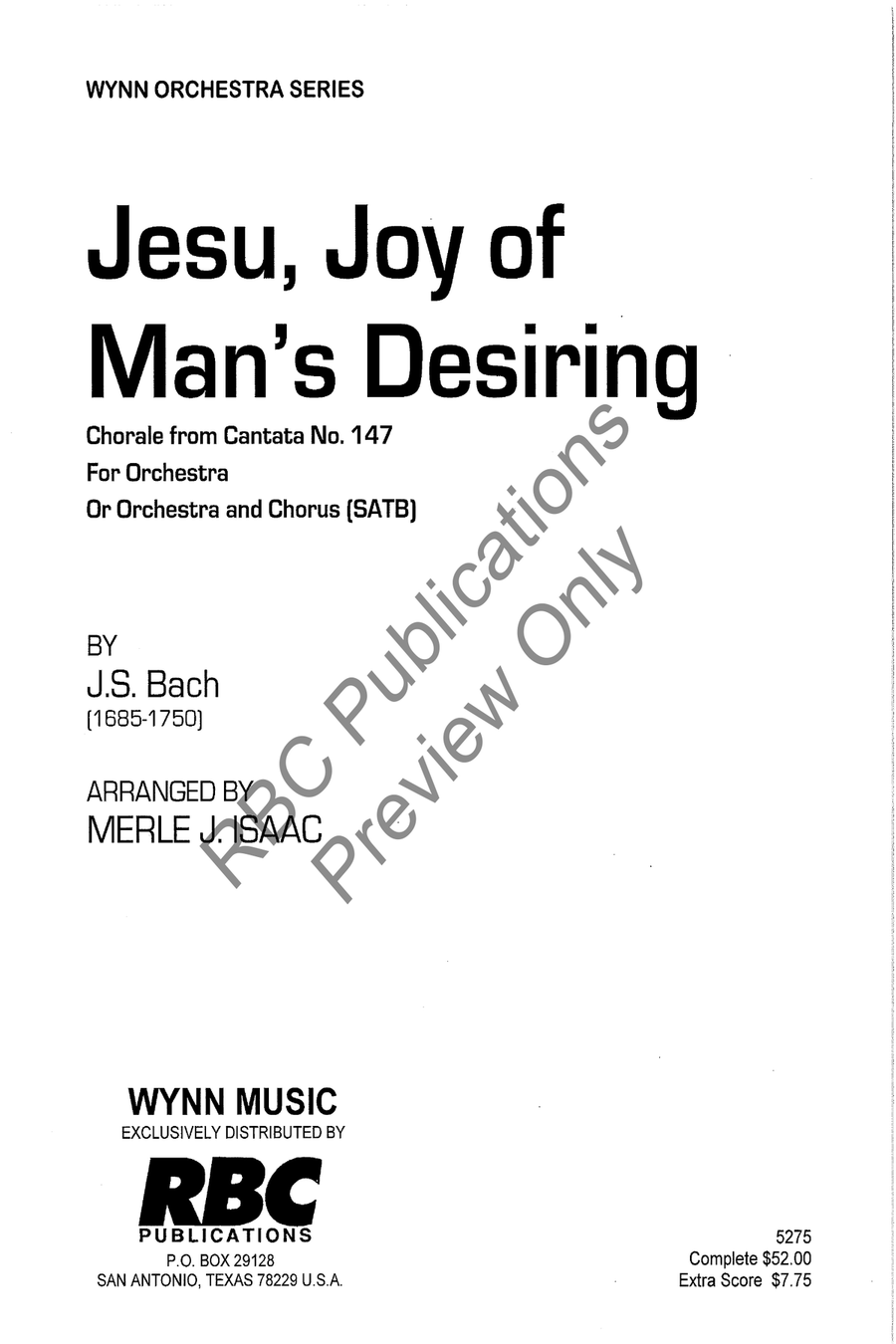 Jesu, Joy Of Mans Desiring (w/Choir) Choir scores gallery preview page 2