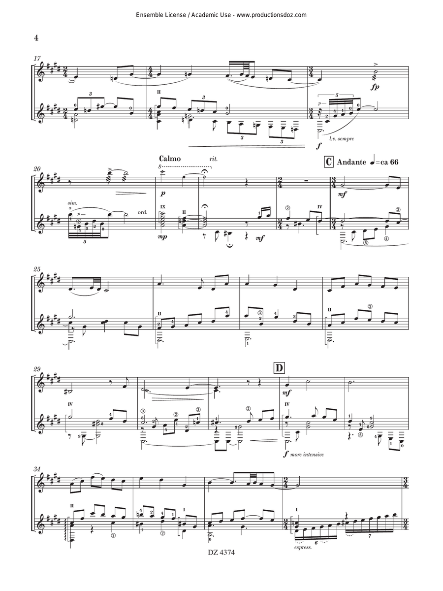 Fantasy No. 2 Violin scores gallery preview page 4