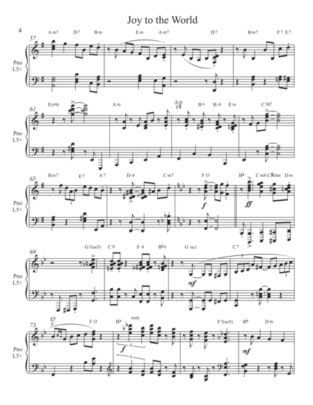 Joy to the World-v3 (2 for 1 PIANO Standalone Arr's) - Jazz image number null