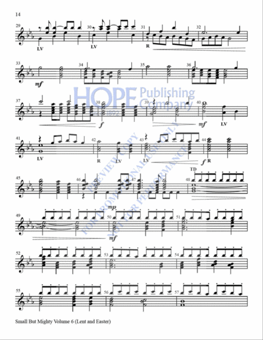 Small But Mighty: Settings for 12 Bells, Vol 6 Handbell Choir scores gallery preview page 15