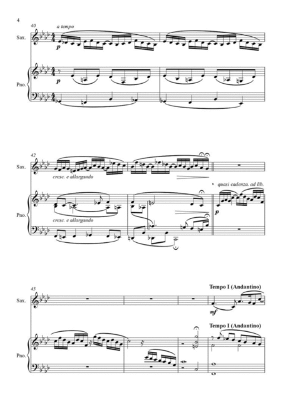 Théodore Akimenko (Fedir Iakymenko) - Eclogue op.12 for saxophone Alto, Tenor, Soprano or Baritone Chamber Music scores gallery preview page 6