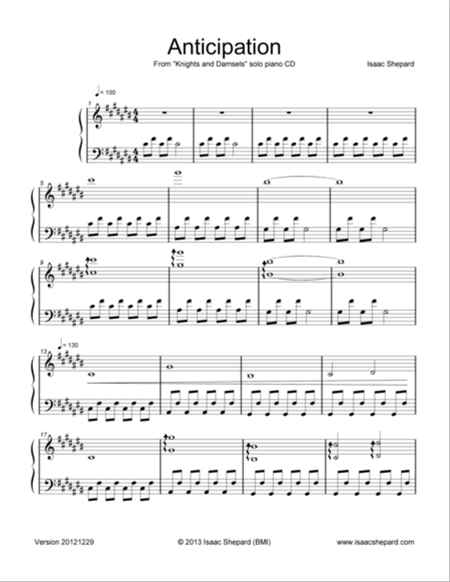 Knights and Damsels Piano Solo scores gallery preview page 1