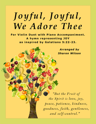 Book cover for Joyful, Joyful, We Adore Thee (Violin Duet with Piano Accompaniment)