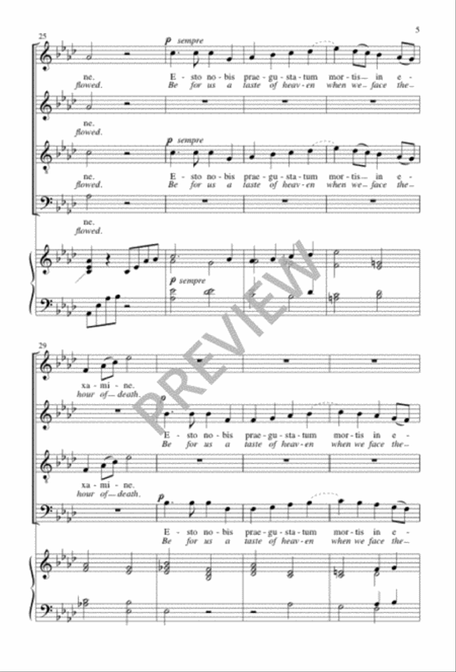 Ave verum corpus 4-Part scores gallery preview page 5