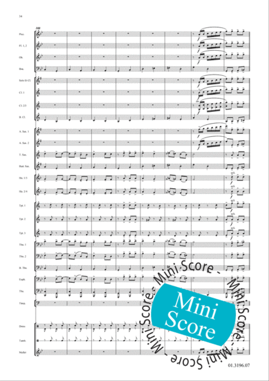 Three Russian Folk Songs Concert Band scores gallery preview page 38