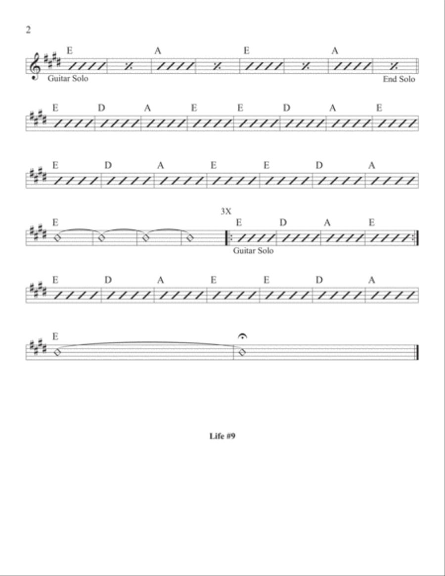 Life #9 Piano, Vocal, Guitar scores gallery preview page 2