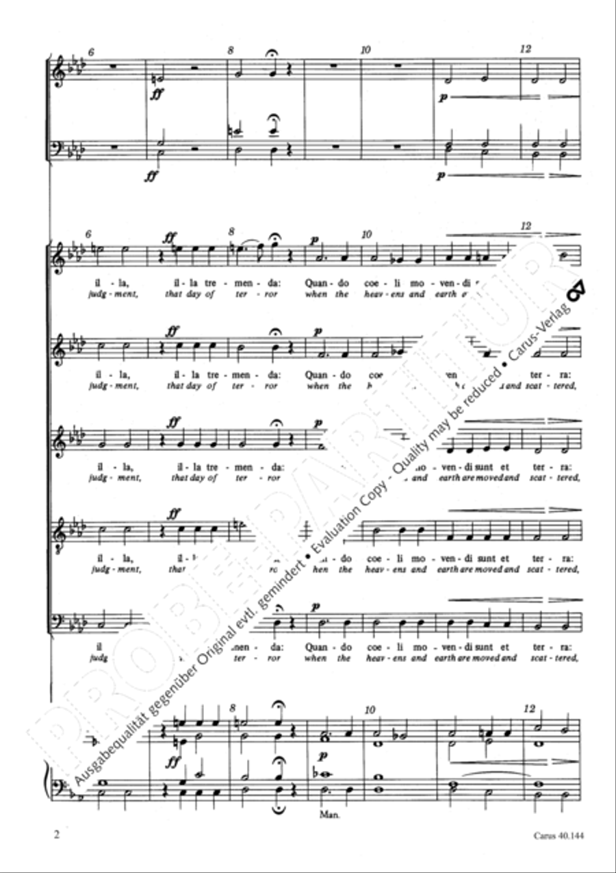 Save me, O thou gracious Lord (Libera me, Domine) SSATB scores gallery preview page 3