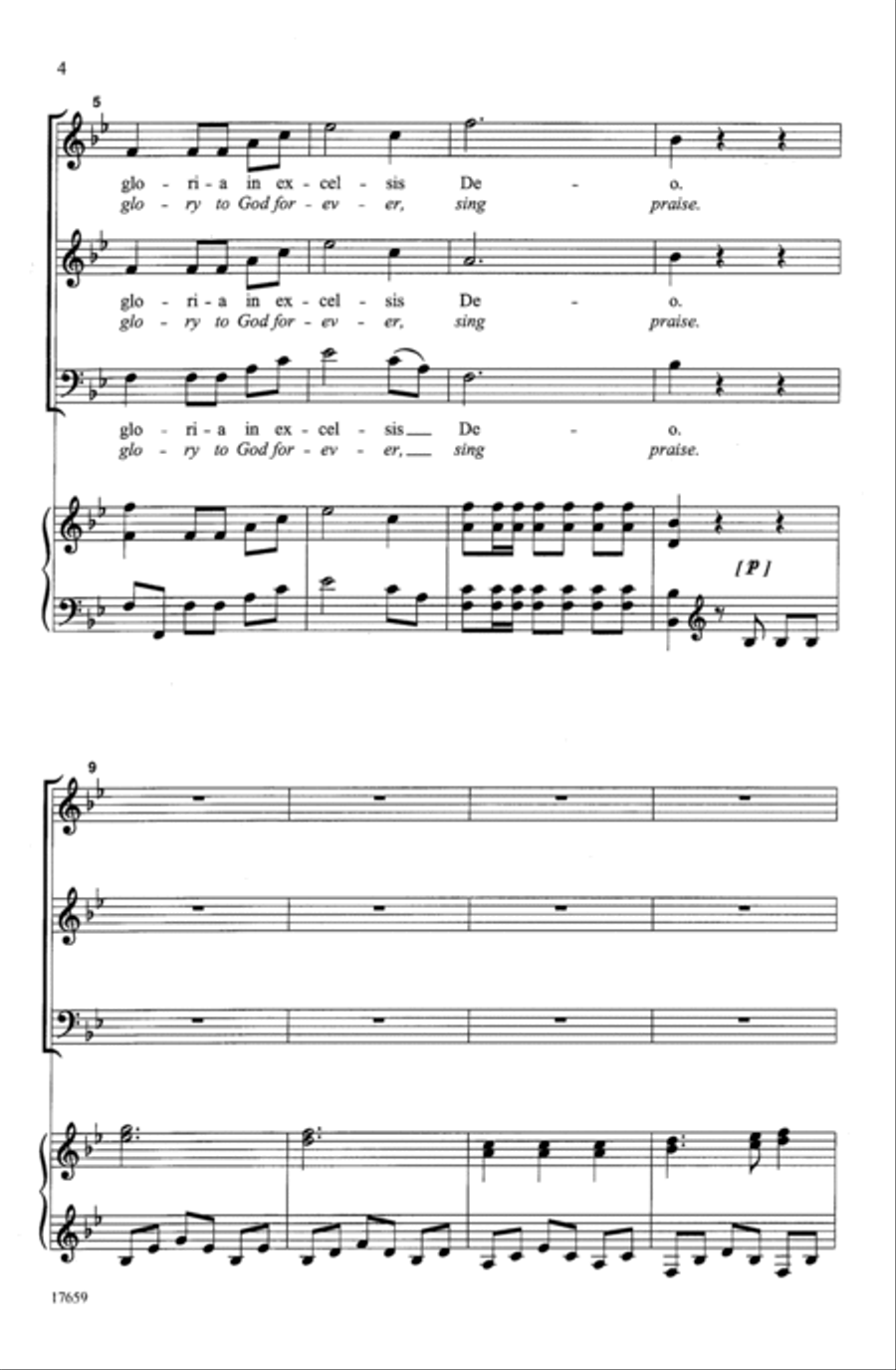 Gloria 3-Part scores gallery preview page 3