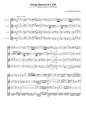 String Quartet KV 428 for Saxophone Quartet