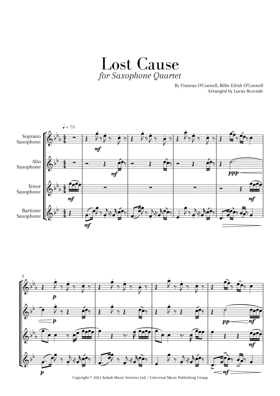 Lost Cause Woodwind Quartet scores gallery preview page 1