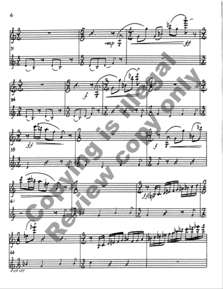 Invention for Violin & Tape Violin Solo scores gallery preview page 15