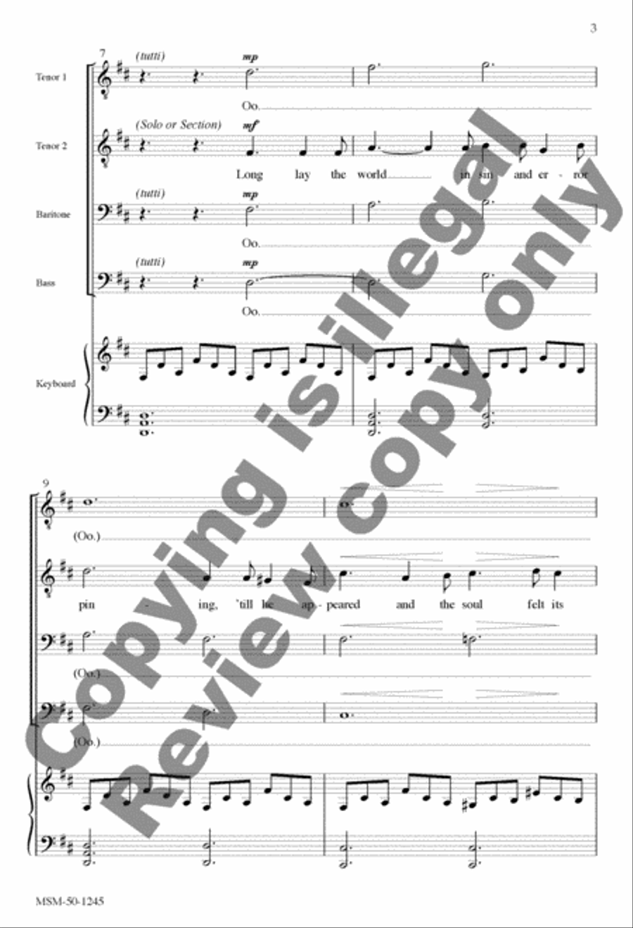 O Holy Night/Cantique de Noël TTBB scores gallery preview page 3