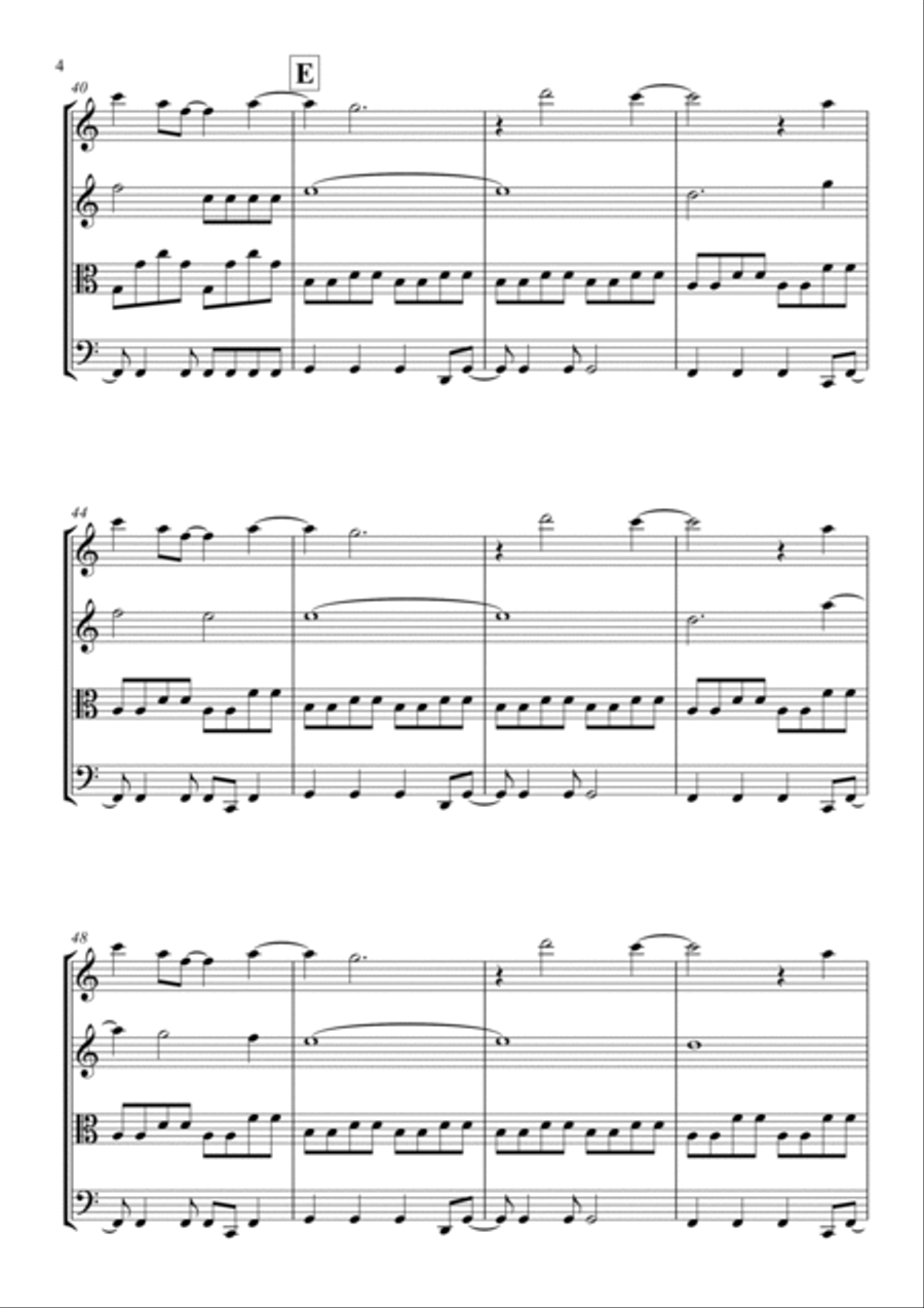 Walking On Sunshine Walking On Sunshine String Quartet scores gallery preview page 6